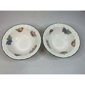 Epoch Market Day Round Fruit Pattern Vegetable/Serving Bowl 9" Set Of 2